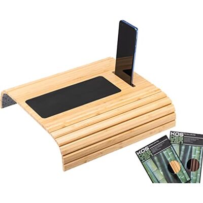 Kos Design Meuble de canapé Fauteuil Table pour canapé ou chaise, accoudoir en bambou, table en bois pliable, accoudoir flexible (naturel) Kos Design Meuble de canapé Fauteuil Table pour canapé ou chaise, accoudoir en bambou, table en bois pliable, accoudoir flexible (naturel)