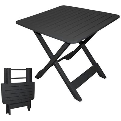 Spetebo Table pliante Tevere, Anthracite, 80 x 72 x 70 cm, Idéale comme table d'appoint Spetebo Table pliante Tevere, Anthracite, 80 x 72 x 70 cm, Idéale comme table d'appoint