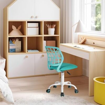 FurnitureR Chaise de bureau réglable en hauteur Ergonomique et colorée Avec dossier et accoudoirs 5 roues Pour enfants de 3 à 10 ans Charge maximale : 100 kg FurnitureR Chaise de bureau réglable en hauteur Ergonomique et colorée Avec dossier et accoudoirs 5 roues Pour enfants de 3 à 10 ans Charge maximale : 100 kg