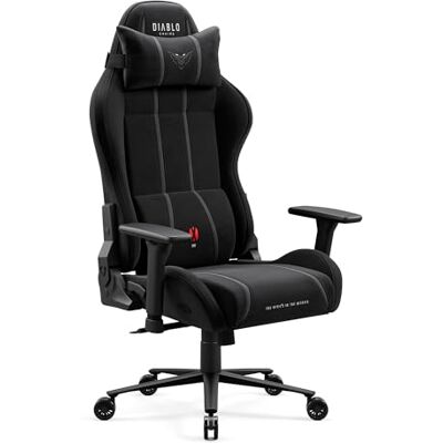 Diablo chaise gaming grande taille ergonomique fauteuil gamer robuste jusqu’à 160 kg tissu respirant dossier inclinable 140 degrés accoudoirs réglables soutien lombaire bureau confort Diablo chaise gaming grande taille ergonomique fauteuil gamer robuste jusqu’à 160 kg tissu respirant dossier inclinable 140 degrés accoudoirs réglables soutien lombaire bureau confort