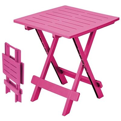 Spetebo Adige Table pliante en plastique Rose 45 x 43 cm Table d'appoint de jardin Table d'appoint Table d'appoint Table de camping Table à thé Table de balcon Petite Spetebo Adige Table pliante en plastique Rose 45 x 43 cm Table d'appoint de jardin Table d'appoint Table d'appoint Table de camping Table à thé Table de balcon Petite