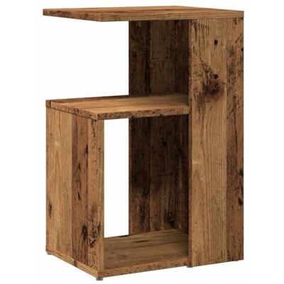 vidaXL Table d'appoint vieux bois 36x30x56 cm bois d'ingénierie vidaXL Table d'appoint vieux bois 36x30x56 cm bois d'ingénierie