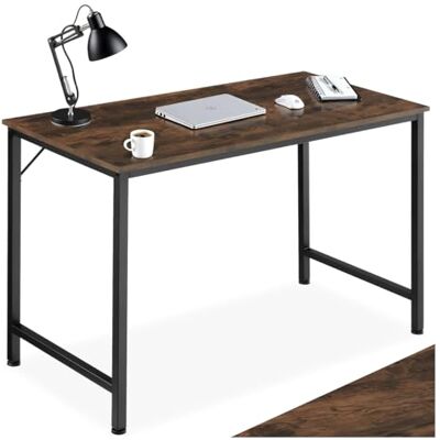 tectake Bureau ® Bureau d'Ordinateur 120 cm, Table au Design Industriel, Pour Bureau à Domicile, Bois avec Structure en Métal Noir Marron Foncé Industriel tectake Bureau ® Bureau d'Ordinateur 120 cm, Table au Design Industriel, Pour Bureau à Domicile, Bois avec Structure en Métal Noir Marron Foncé Industriel