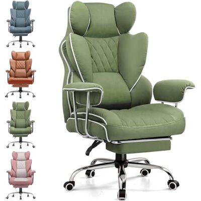 GTPLAYER Chaise de jeu ergonomique chaise de jeu inclinable chaise de bureau avec repose-pieds chaise Gamer dossier réglable pour travail Tissu technologique (Vert) GTPLAYER Chaise de jeu ergonomique chaise de jeu inclinable chaise de bureau avec repose-pieds chaise Gamer dossier réglable pour travail Tissu technologique (Vert)