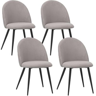 Albatros Lot de 4 chaises de salle à manger avec housse en tissu Design vintage élégant Housse en tissu Certifiées SGS Chaise de cuisine, salle à manger ou table à manger Gris Albatros Lot de 4 chaises de salle à manger avec housse en tissu Design vintage élégant Housse en tissu Certifiées SGS Chaise de cuisine, salle à manger ou table à manger Gris