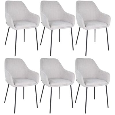 Kick Collection Ensemble de 6 Chaise de salle à manger Guus Gris Moderne et de haute qualité Tissu structuré en Métal Disponible dans de nombreuses couleurs Kick Collection Ensemble de 6 Chaise de salle à manger Guus Gris Moderne et de haute qualité Tissu structuré en Métal Disponible dans de nombreuses couleurs