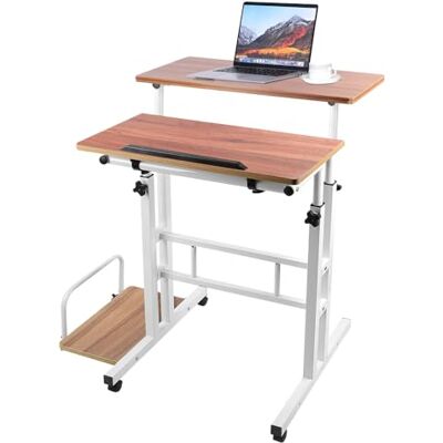 homewell Bureau d'Ordinateur Réglable, Bureau Assis Debout avec Plateau d'ordinateur, PC Gaming Table, pour Étudier, Jouer, Travailler, Chambre, Imperméable (60+22 * 60 * 67-115cm) homewell Bureau d'Ordinateur Réglable, Bureau Assis Debout avec Plateau d'ordinateur, PC Gaming Table, pour Étudier, Jouer, Travailler, Chambre, Imperméable (60+22 * 60 * 67-115cm)