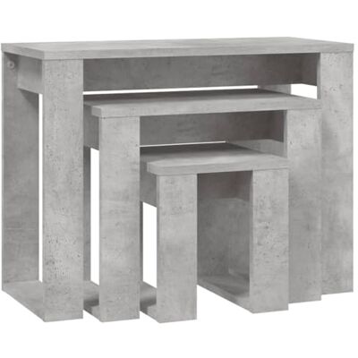 vidaXL Tables Gigognes 3 pcs Tables d'Appoint Tables Basses Tables de Canapé Bouts de Canapé Salle de Séjour Salon Gris Béton Bois d'Ingénierie vidaXL Tables Gigognes 3 pcs Tables d'Appoint Tables Basses Tables de Canapé Bouts de Canapé Salle de Séjour Salon Gris Béton Bois d'Ingénierie