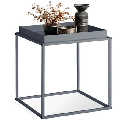 tectake Table d'appoint Cambridge 40x40x44cm gris foncé 404181 tectake Table d'appoint Cambridge 40x40x44cm gris foncé 404181