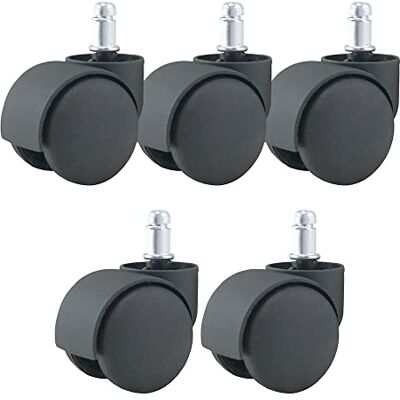 Waytex 78153 roulettes pour Fauteuil de Bureau Universelles Diamètre 50 mm – Couleur Noir Lot de 5 Waytex 78153 roulettes pour Fauteuil de Bureau Universelles Diamètre 50 mm – Couleur Noir Lot de 5