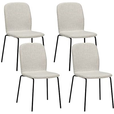 Albatros ENNA Lot de 4 chaises empilables pour salle d'attente Beige Albatros ENNA Lot de 4 chaises empilables pour salle d'attente Beige