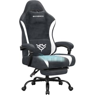 SONGMICS Chaise Gamer, Fauteuil de Bureau Ergonomique, avec Repose-Pieds SONGMICS Chaise Gamer, Fauteuil de Bureau Ergonomique, avec Repose-Pieds