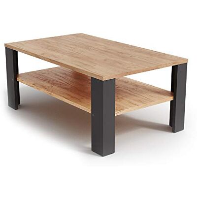Vicco Table basse, Anthracite, 100x60cm avec compartiment ouvert pour le rangement des magazines Vicco Table basse, Anthracite, 100x60cm avec compartiment ouvert pour le rangement des magazines