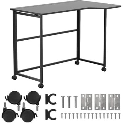 Maclean Bureau pliable avec roulettes 100 x 65 cm 50 kg 75 cm (noire) Maclean Bureau pliable avec roulettes 100 x 65 cm 50 kg 75 cm (noire)