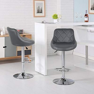 LANTUS 2 Design 2 Couleurs Tabouret de Bar Lot de 2 avec siège Bien rembourré en Similicuir,Hauteur réglable LANTUS 2 Design 2 Couleurs Tabouret de Bar Lot de 2 avec siège Bien rembourré en Similicuir,Hauteur réglable