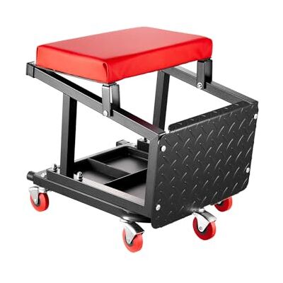 VEVOR Tabouret de mécanicien Siège de garage Charge maximale : 136 kg Avec roues Pivotant à 360° Avec plateau à outils Pour garage, atelier, réparation automobile VEVOR Tabouret de mécanicien Siège de garage Charge maximale : 136 kg Avec roues Pivotant à 360° Avec plateau à outils Pour garage, atelier, réparation automobile
