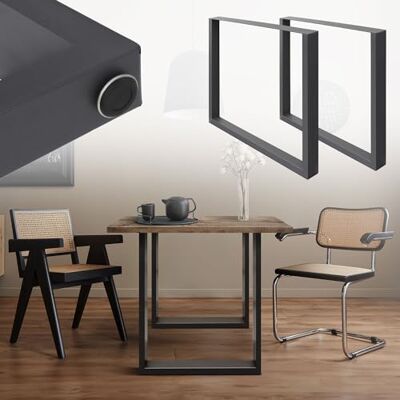 ECD Germany Set 2 Pieds de Table 70 x 72 cm Rectangulaire Anthracite en Acier Revêtu de Poudre Pied de Meuble Banc Support Profil Carré Design Industriel pour Table à Manger Bureau ECD Germany Set 2 Pieds de Table 70 x 72 cm Rectangulaire Anthracite en Acier Revêtu de Poudre Pied de Meuble Banc Support Profil Carré Design Industriel pour Table à Manger Bureau