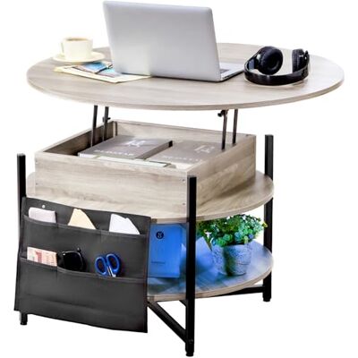VEVOR Table Basse avec Plateau relevable, 900 x 900 x 510 mm VEVOR Table Basse avec Plateau relevable, 900 x 900 x 510 mm
