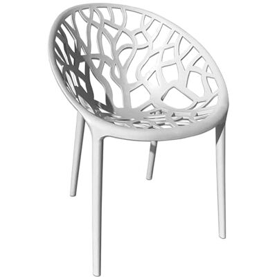 Trisens Chaise de jardin empilable en plastique Chaise de bistrot Chaise de cuisine Couleur : blanc Quantité : 1 pièce Trisens Chaise de jardin empilable en plastique Chaise de bistrot Chaise de cuisine Couleur : blanc Quantité : 1 pièce