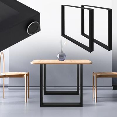 ECD Germany Set 2 Pieds de Table 70 x 72 cm Rectangulaire Noir en Acier Revêtu de Poudre Pied de Meuble Banc Support Profil Carré Design Industriel pour Table à Manger Bureau ECD Germany Set 2 Pieds de Table 70 x 72 cm Rectangulaire Noir en Acier Revêtu de Poudre Pied de Meuble Banc Support Profil Carré Design Industriel pour Table à Manger Bureau