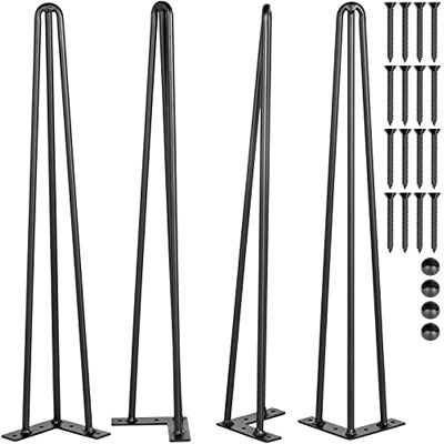 VEVOR Pieds de table en acier au carbone, ensemble de pieds de table en hauteur de pied 66 cm, pieds pour meubles avec 4 pieds en caoutchouc, pieds de table avec capacité de charge de 100 kg pour tables auxiliaires VEVOR Pieds de table en acier au carbone, ensemble de pieds de table en hauteur de pied 66 cm, pieds pour meubles avec 4 pieds en caoutchouc, pieds de table avec capacité de charge de 100 kg pour tables auxiliaires