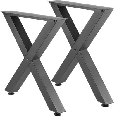 VEVOR Lot de 2 pieds de table en acier, pieds de bureau démontables, design modulaire, structure en X, facile à monter, charge maximale de 1000 kg, pour tables basses et de travail, 75 x 79 cm, noir VEVOR Lot de 2 pieds de table en acier, pieds de bureau démontables, design modulaire, structure en X, facile à monter, charge maximale de 1000 kg, pour tables basses et de travail, 75 x 79 cm, noir