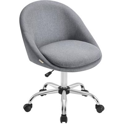 SONGMICS Chaise de bureau pivotante en polaire avec rembourrage en mousse Hauteur réglable pour bureau à domicile, étude, chambre à coucher, gris ardoise OBG020G15 SONGMICS Chaise de bureau pivotante en polaire avec rembourrage en mousse Hauteur réglable pour bureau à domicile, étude, chambre à coucher, gris ardoise OBG020G15