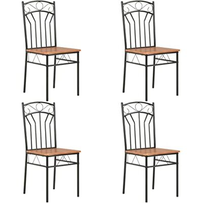 vidaXL 4x Chaises de Salle à Manger Chaises à Dîner Chaises de Repas Meuble de Cuisine Chaises de Cuisine Chaises à Manger Intérieur Maison Marron MDF vidaXL 4x Chaises de Salle à Manger Chaises à Dîner Chaises de Repas Meuble de Cuisine Chaises de Cuisine Chaises à Manger Intérieur Maison Marron MDF