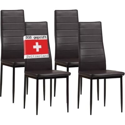 Albatros 2554 MILANO Lot de 4 chaises, brun Albatros 2554 MILANO Lot de 4 chaises, brun