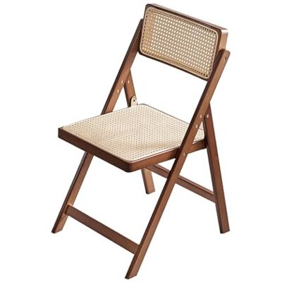 FBNMG Chaises de salle à manger modernes en bois massif Chaises de cuisine pliables Tissage imitation rotin Chaise de loisirs ergonomique pour salle à manger, salon, chambre à coucher, bureau, FBNMG Chaises de salle à manger modernes en bois massif Chaises de cuisine pliables Tissage imitation rotin Chaise de loisirs ergonomique pour salle à manger, salon, chambre à coucher, bureau,