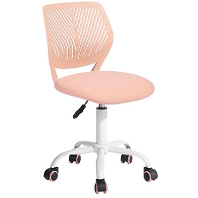 FurnitureR Chaise de bureau colorée Design moderne et réglable Siège d'ordinateur pivotant sans bras Pour chambre d'enfant, bureau à domicile Rose pêche M FurnitureR Chaise de bureau colorée Design moderne et réglable Siège d'ordinateur pivotant sans bras Pour chambre d'enfant, bureau à domicile Rose pêche M