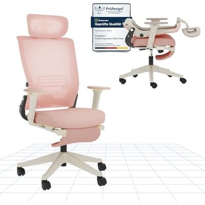 FLEXISPOT Chaise de bureau ergonomique pliable pour petits espaces avec support lombaire réglable, accoudoirs et appuie-tête, chaise de bureau en maille avec repose-pieds pour travail à domicile FLEXISPOT Chaise de bureau ergonomique pliable pour petits espaces avec support lombaire réglable, accoudoirs et appuie-tête, chaise de bureau en maille avec repose-pieds pour travail à domicile