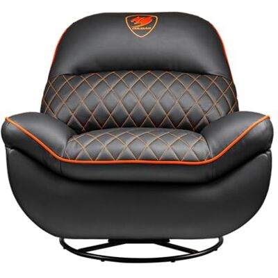 COUGAR Overlord Chaise de jeu, taille extensible, soutien spécifique au corps, rembourrage spécialisé, rock, inclinable et pivotant, inclinaison réglable COUGAR Overlord Chaise de jeu, taille extensible, soutien spécifique au corps, rembourrage spécialisé, rock, inclinable et pivotant, inclinaison réglable