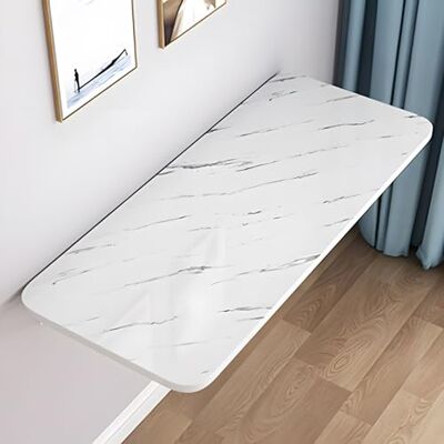 CWCQGH Table pliante murale Économie d'espace Table de salle à manger flottante pour maison, bureau, salon, chambre à coucher Finition bois 100 x 50 cm Texture blanche 120 x 40 cm CWCQGH Table pliante murale Économie d'espace Table de salle à manger flottante pour maison, bureau, salon, chambre à coucher Finition bois 100 x 50 cm Texture blanche 120 x 40 cm