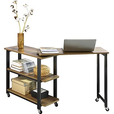 SoBuy FWT83-PF Table d'appoint Rotative, Bout de Canapé à roulettes, Table Console Mobile avec 2 étagères de Rangement et 6 roulettes, Design Industriel 133 x 30 x 69 cm SoBuy FWT83-PF Table d'appoint Rotative, Bout de Canapé à roulettes, Table Console Mobile avec 2 étagères de Rangement et 6 roulettes, Design Industriel 133 x 30 x 69 cm
