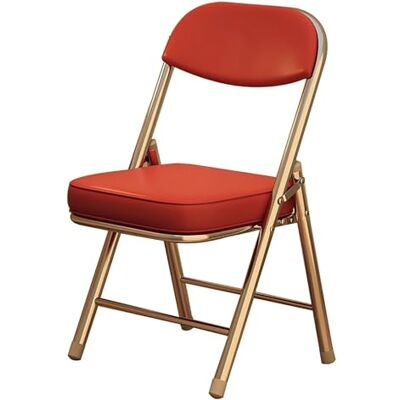 ZKBDBWTR Chaise Pliable avec Pieds Argentés, Chaise Pliante Salle a Manger Rembourrées en Cuir, Chaise Rembourrée Portable, avec Sièges Rembourrés épais(Red) ZKBDBWTR Chaise Pliable avec Pieds Argentés, Chaise Pliante Salle a Manger Rembourrées en Cuir, Chaise Rembourrée Portable, avec Sièges Rembourrés épais(Red)