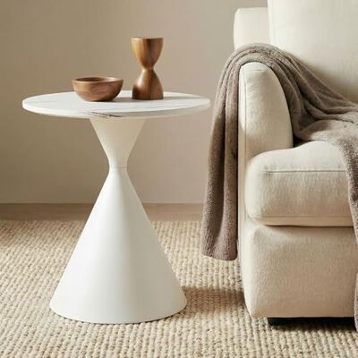IDIMEX ISOMA Table basse ronde Ø 50 cm Blanc – Table de salon moderne avec décor en bois MDF et structure en métal solide avec revêtement par pulvérisation idéale comme table d'appoint pour canapé ou IDIMEX ISOMA Table basse ronde Ø 50 cm Blanc – Table de salon moderne avec décor en bois MDF et structure en métal solide avec revêtement par pulvérisation idéale comme table d'appoint pour canapé ou