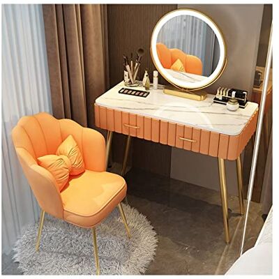 Huangj-0527 Coiffeuse Table de Maquillage Ensemble de bureau de maquillage moderne, commode de chambre à coucher, comptoir en marbre Simple, Table de maquillage, miroir de maquillage, tabouret, ensemble de Table Huangj-0527 Coiffeuse Table de Maquillage Ensemble de bureau de maquillage moderne, commode de chambre à coucher, comptoir en marbre Simple, Table de maquillage, miroir de maquillage, tabouret, ensemble de Table