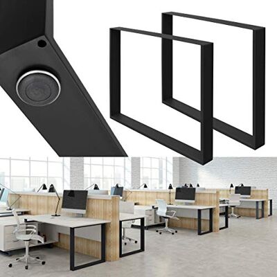 ECD Germany Set 2 Pieds de Table 90 x 72 cm Rectangulaire Noir en Acier Revêtu de Poudre Pied de Meuble Banc Support Profil Carré Design Industriel Piètement pour Table à Manger Bureau ECD Germany Set 2 Pieds de Table 90 x 72 cm Rectangulaire Noir en Acier Revêtu de Poudre Pied de Meuble Banc Support Profil Carré Design Industriel Piètement pour Table à Manger Bureau