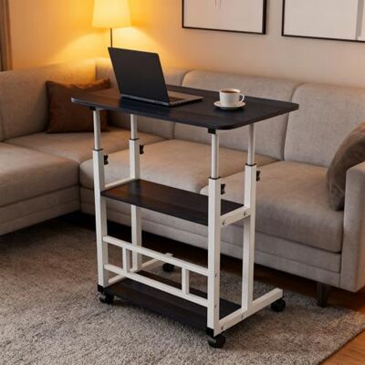 LANTUS Table d’appoint réglable, Bureau Gamer, Bureau Assis-Debout électrique réglable en Hauteur, Ergonomique, Facile à Utiliser,60 x 40 x 90 cm Noir et Blanc LANTUS Table d’appoint réglable, Bureau Gamer, Bureau Assis-Debout électrique réglable en Hauteur, Ergonomique, Facile à Utiliser,60 x 40 x 90 cm Noir et Blanc
