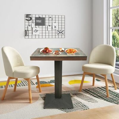 LANTUS Table de Bistro Café Bar Salle à Manger Dîner Repas Restaurant Maison Intérieur -Table de pub en métal -Mange-Debout pour 4 Personne-60 * 60 * 75cm (Parquet) LANTUS Table de Bistro Café Bar Salle à Manger Dîner Repas Restaurant Maison Intérieur -Table de pub en métal -Mange-Debout pour 4 Personne-60 * 60 * 75cm (Parquet)