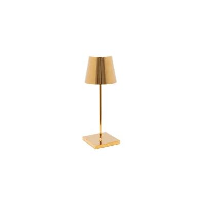 Zafferano Poldina Pro Mini Lampe de Table LED Sans Fil Rechargeable, Touch-Dimmer, avec Chargeur Multiple USB (EU/UK/US) H30cm Corps en Aluminium avec Finition Galvanique brillante Or Zafferano Poldina Pro Mini Lampe de Table LED Sans Fil Rechargeable, Touch-Dimmer, avec Chargeur Multiple USB (EU/UK/US) H30cm Corps en Aluminium avec Finition Galvanique brillante Or