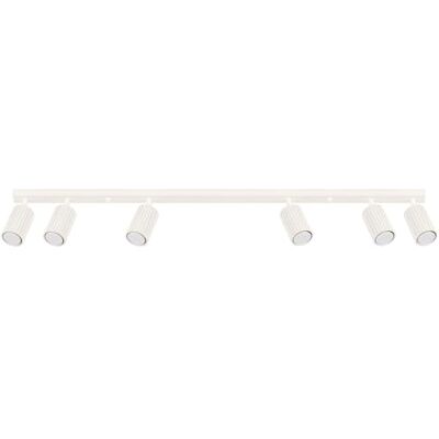 SOLLUX lighting Plafonnier LED Spot de Plafond en Aluminium 6 Abat-jours 117 x 6,5 x 16,5 cm Karbon Beige SOLLUX lighting Plafonnier LED Spot de Plafond en Aluminium 6 Abat-jours 117 x 6,5 x 16,5 cm Karbon Beige