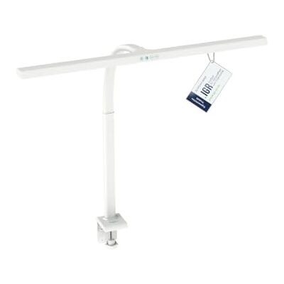 Digitus Lampe de bureau LED – 2 400 lumens – 80 cm de large – 16 W – Blanc 1 000 lux – température de couleur à 4 niveaux – intensité réglable – commande tactile – bras flexible – pied à pince Digitus Lampe de bureau LED – 2 400 lumens – 80 cm de large – 16 W – Blanc 1 000 lux – température de couleur à 4 niveaux – intensité réglable – commande tactile – bras flexible – pied à pince
