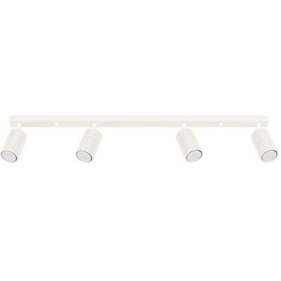 SOLLUX lighting Plafonnier LED Spot de Plafond en Aluminium 4 Abat-jours 81 x 6,5 x 16,5 cm Karbon Beige SOLLUX lighting Plafonnier LED Spot de Plafond en Aluminium 4 Abat-jours 81 x 6,5 x 16,5 cm Karbon Beige