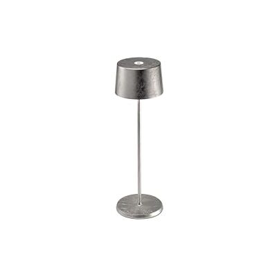 Zafferano , Lampe Olivia Pro avec Feuille d'Argent, Lampe de Table Rechargeable et Sans Fil avec Contrôle Tactile, Utilisable comme Lampe d'Intérieur, Dimmer, 2700-3000 K, Hauteur 35 cm Zafferano , Lampe Olivia Pro avec Feuille d'Argent, Lampe de Table Rechargeable et Sans Fil avec Contrôle Tactile, Utilisable comme Lampe d'Intérieur, Dimmer, 2700-3000 K, Hauteur 35 cm