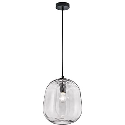 Fischer & Honsel Suspension Bretagne Culot E27 max. 60 W Lampe suspendue avec abat-jour en verre Noir mat et gris clair Largeur : 140 cm Diamètre : 29 cm Fischer & Honsel Suspension Bretagne Culot E27 max. 60 W Lampe suspendue avec abat-jour en verre Noir mat et gris clair Largeur : 140 cm Diamètre : 29 cm