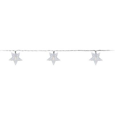 EDM Decorative Lighting 71318 Guirlande à piles avec étoiles lumière froide, blanc, 10 LED EDM Decorative Lighting 71318 Guirlande à piles avec étoiles lumière froide, blanc, 10 LED