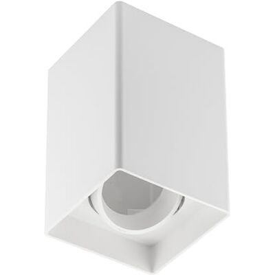 GTV RESTO Spot de plafond 80 × 80 × 125 mm – Spot carré de surface blanche, GU10, IP20, polycarbonate, tête orientable, couloir cuisine et salon, éclairage intérieur GTV RESTO Spot de plafond 80 × 80 × 125 mm – Spot carré de surface blanche, GU10, IP20, polycarbonate, tête orientable, couloir cuisine et salon, éclairage intérieur