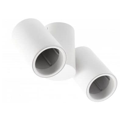 GTV Lighting Lupo Plafonnier à tête mobile Aluminium 17,5 x 5,6 x 11,5 cm IP20, 2 x GU10, max. 50 W Blanc Rond Plafonnier Spot pour bureaux, appartements et maisons modernes GTV Lighting Lupo Plafonnier à tête mobile Aluminium 17,5 x 5,6 x 11,5 cm IP20, 2 x GU10, max. 50 W Blanc Rond Plafonnier Spot pour bureaux, appartements et maisons modernes